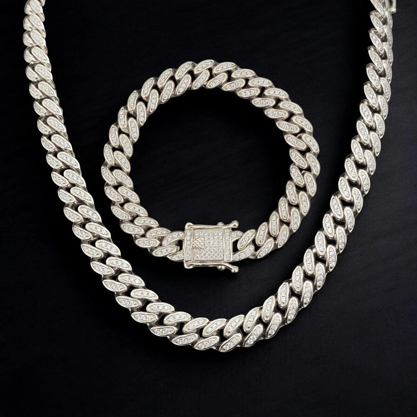 BS-007 9mm 925 Sterling Silver Cuban Bracelet