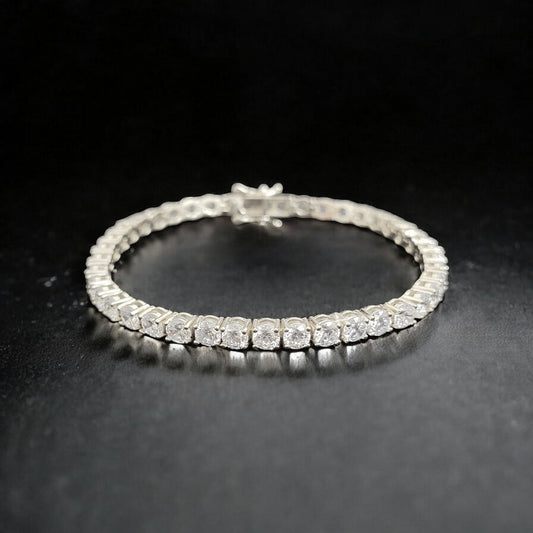 BS-002 4mm 925 Sterling Silver Tennis Bracelet