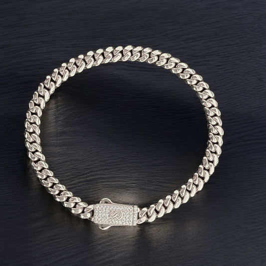 BS-003 5mm 925 Sterling Silver Cuban Bracelet