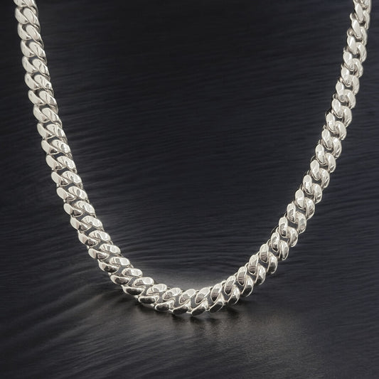 CBS-005 8mm 925 Sterling Silver Cuban Chain