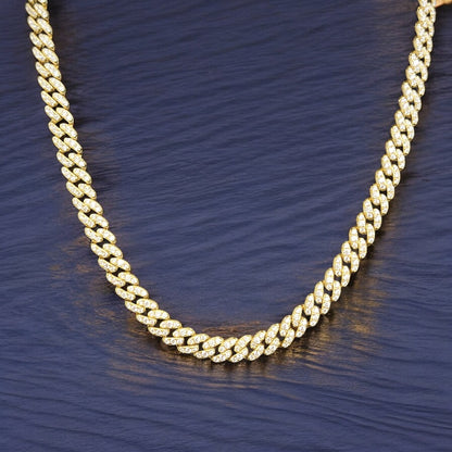 CBS-006 6mm 925 Sterling Silver CZ Cuban Chain