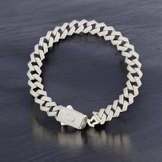 BS-010 9mm 925 Sterling Silver Cuban Bracelet