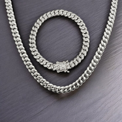 CBS-004 8mm 925 Sterling Silver Cuban Chain